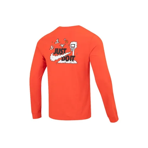 Nike Оранжевый Красный Мужская Футболка