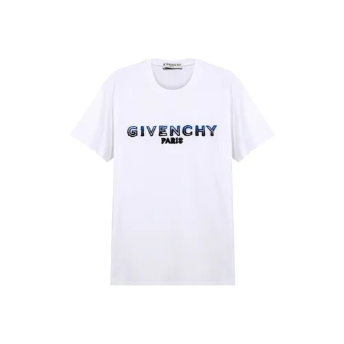 GIVENCHY Белый Синий Мужская T-Рубашка