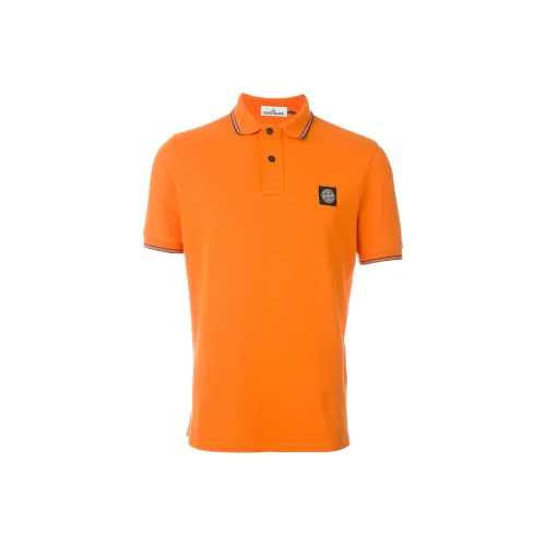 Stone Island Оранжевая Мужская T-Рубашка