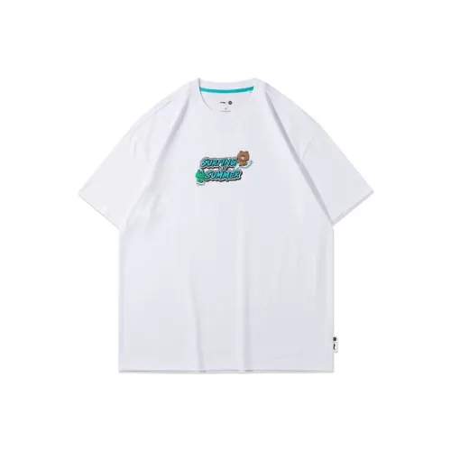 LINING Sports Fashion Collection Белая Унисекс Футболка