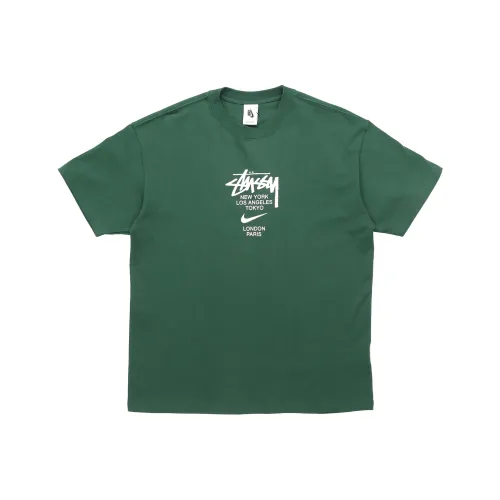 Stussy X NIKE Co Branded SERIES Зеленая Унисекс Футболка
