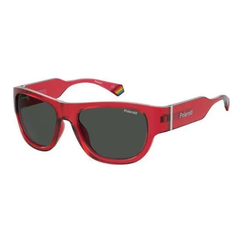 Polaroid Металлический Ацетат Квадратные Солнцезащитные Очки Унисекс Красный