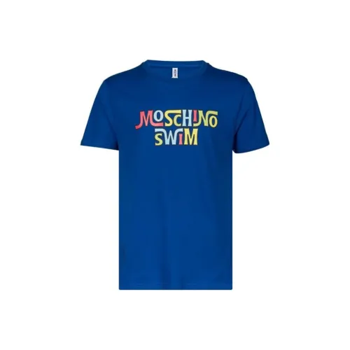 MOSCHINO Мужские синие футболки