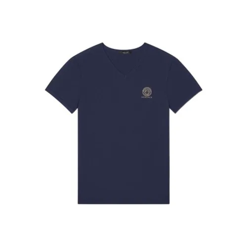 VERSACE Мужские синие T-рубашки