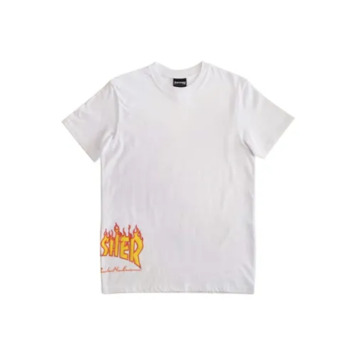 Thrasher T-Shirt Японская версия Унисекс Белый