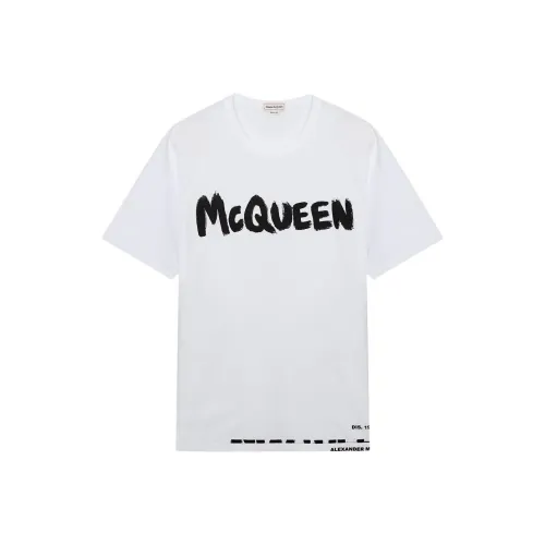 Alexander McQueen Graffiti White Men's T-Shirts  
Александр Маккуин Граффити Белый Мужские Футболки