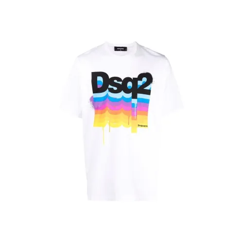 DSQUARED 2 Белый Мужской T-Рубашки