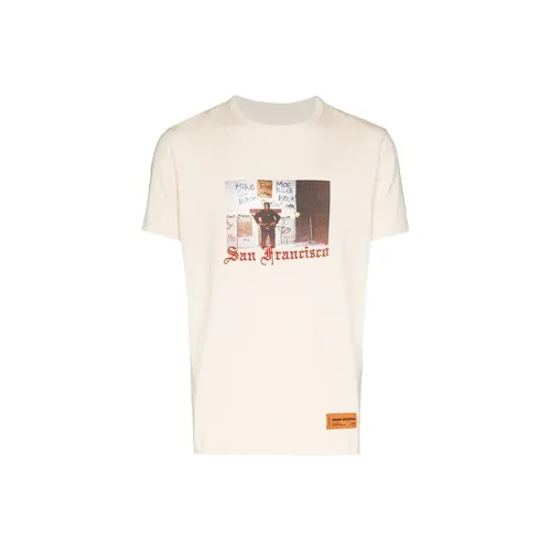 HERON PRESTON Белая Мужская T-Рубашка