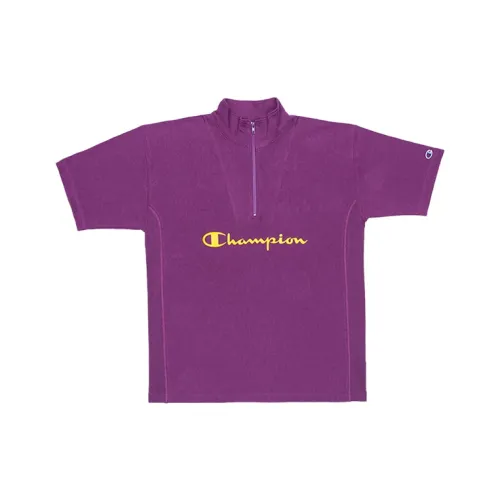 Champion Straight Fit T-Shirt Японская версия Унисекс Темно-фиолетовый