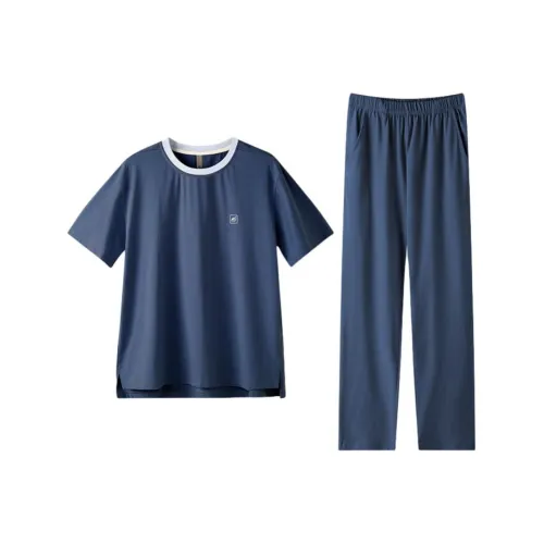 ZAO FU NIAO Пижамный комплект Мужской Темно-синий
