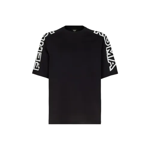 FENDI Мужские черные T-рубашки