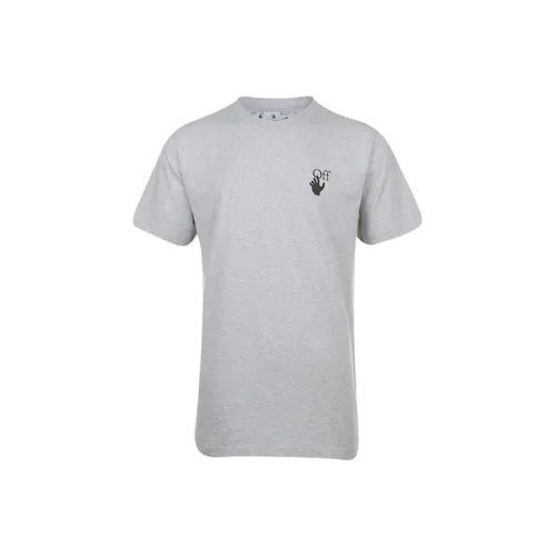 Off Белый SS21 Серый Мужские T-рубашки