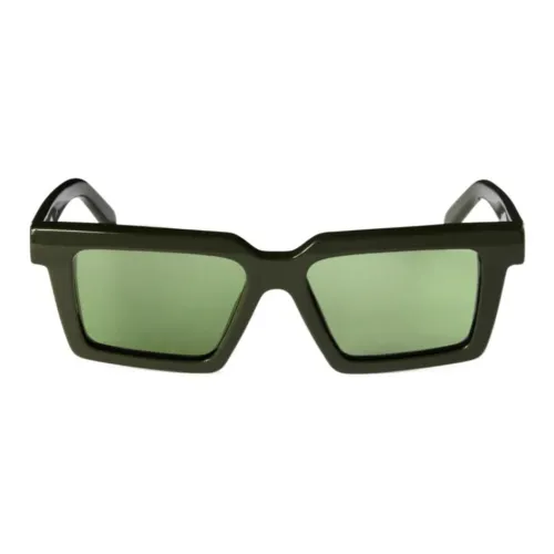 OFF Белый Ацетат Прямоугольные Солнцезащитные очки Унисекс Черный