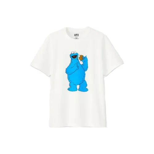 UNIQLO x KAWS x SESAME STREET Футболка Унисекс Белая