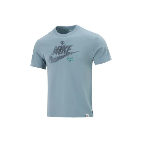 Nike Gray Blue Мужская T-Shirt Рубашка