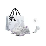 Классический Белый/Фиолетовый [Белая Сумка для покупок + Носки Crew]