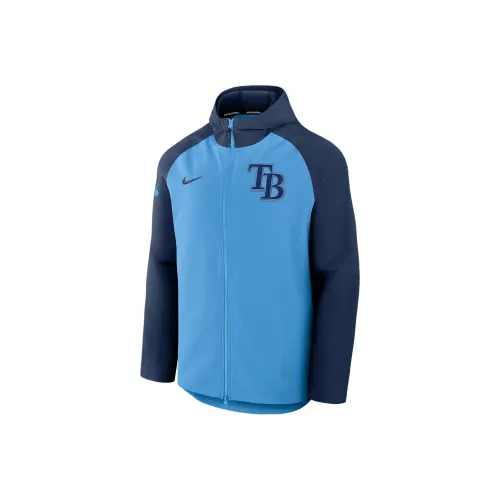 Nike x MLB Therma Tampa Bay Rays Аутентичная Коллекция Куртка Мужская Светло-Синяя