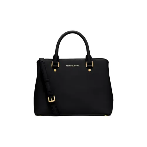 MICHAEL KORS Savannah Saffiano кожа одно плечо ручная сумка сумка через плечо средний размер женский черный