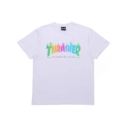 Thrasher T-Shirt Японская версия Унисекс Белый