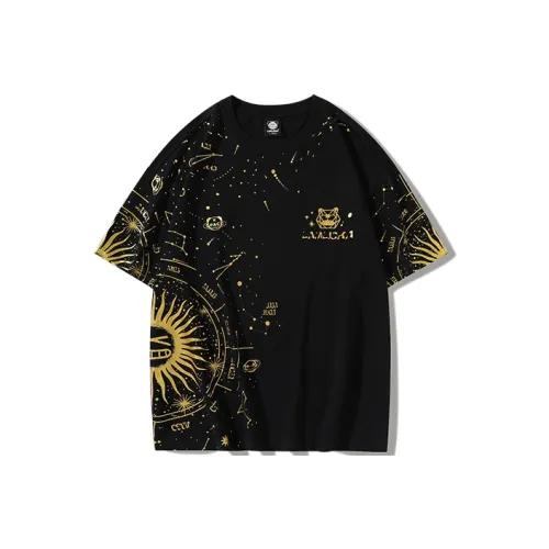 LAMLICKA Прямой крой T-рубашка Унисекс Черный