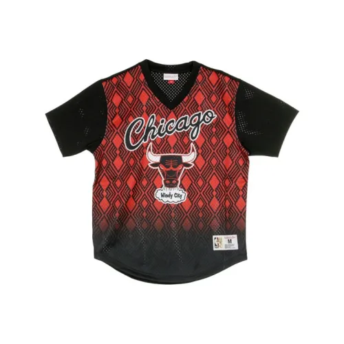 Mitchell Ness Red Men's T-Shirts Mitchell Ness Красные Мужские Футболки