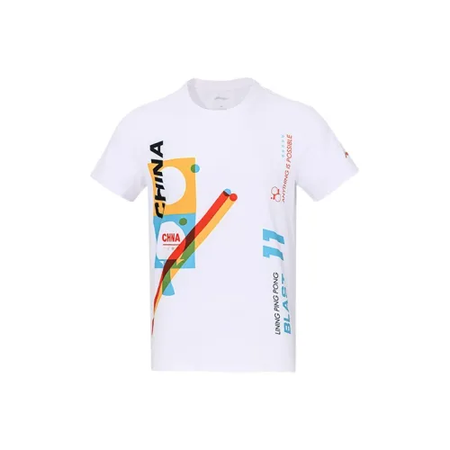 LINING Table Tennis Series Белый Мужская T-Рубашка