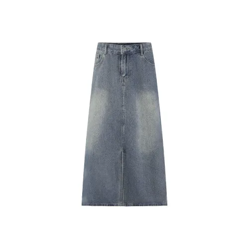 MA JOURNEE Denim Long Skirt Women's Blue