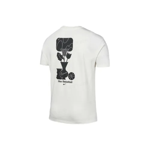 Nike Экрю Мужские T-рубашки