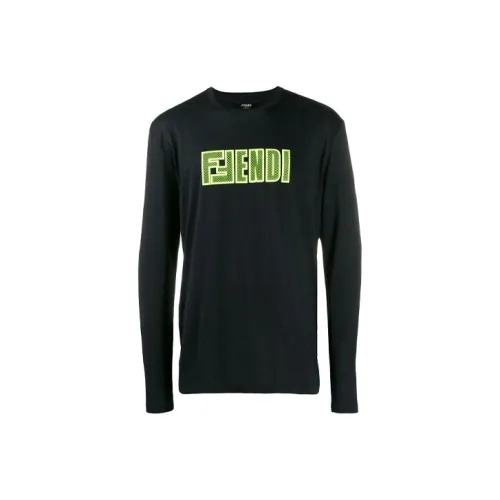 Fendi Черные Мужские T-Рубашки