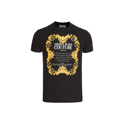 VERSACE JEANS COUTURE Мужские черные футболки