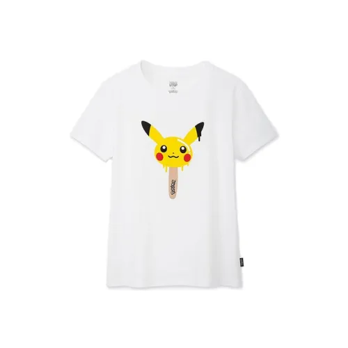UNIQLO x Pokémon Стандартная футболка Женская Белая