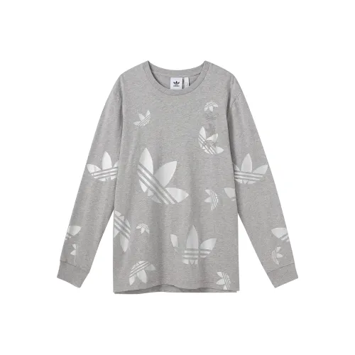 Adidas Originals Trefoil Ref Met LS Tee T-Shirt Рубашка Мужская Серый