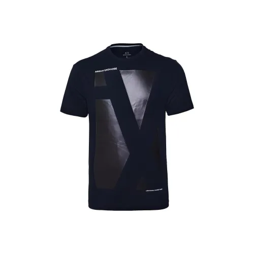 ARMANI EXCHANGE Темно-синие мужские футболки T