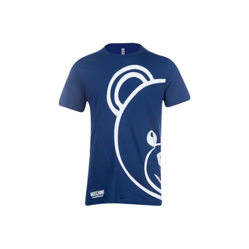 MOSCHINO Мужские синие футболки