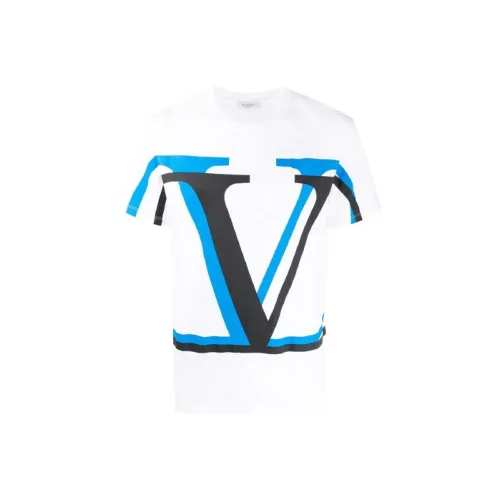 Valentino Рубашка Мужская Белая и Синяя