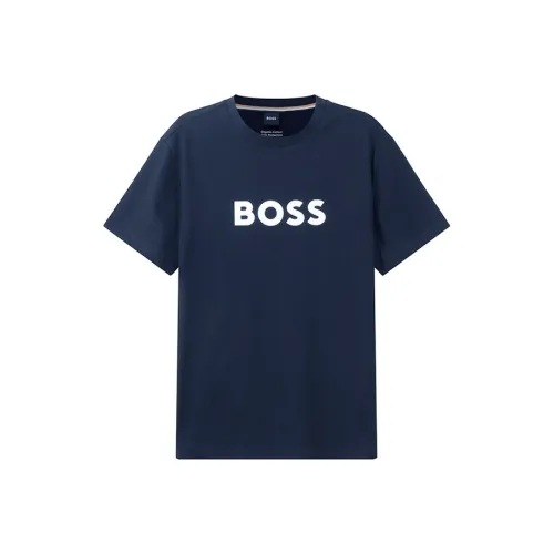 Hugo Boss Короткий рукав T-рубашки Мужской Темно-синий