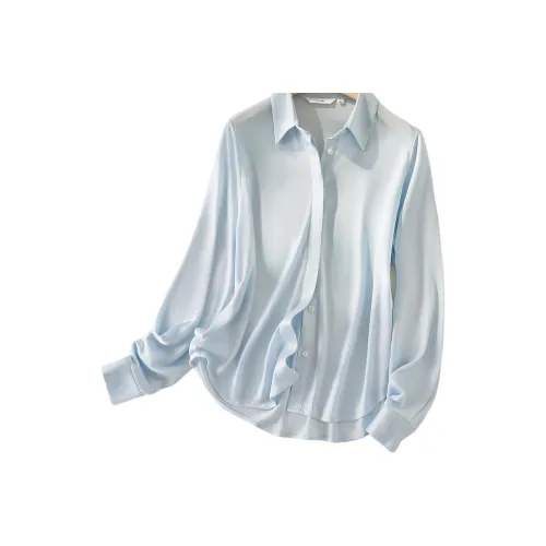 IHIMI Светло-синие Женские Рубашки