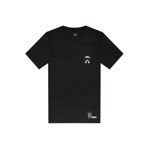 Fendi Черные Мужские T-Рубашки