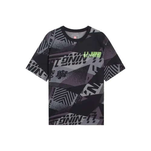 LINING China Li Ning Черные Мужские T-Рубашки