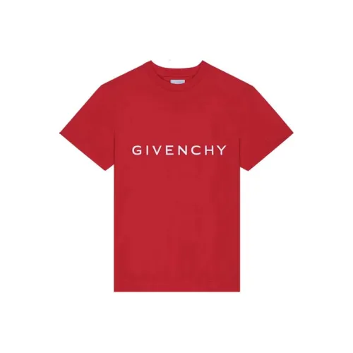GIVENCHY Letter Logo С принтом Короткий рукав Т-рубашка Мужская Красная