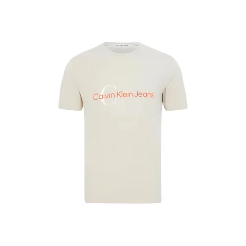 Calvin Klein Стандартная футболка мужская светлый кофейный