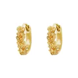 Золотые серьги-кольца, 1 пара (медный стиль позиционирования)