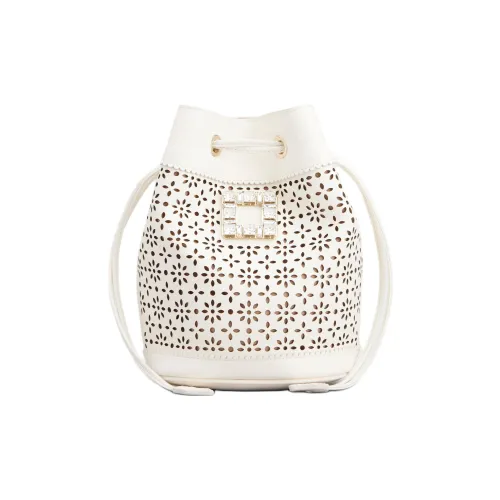 Roger Vivier Tres Vivier Телячья кожа Ведрообразные сумки Сумки через плечо Сумка через плечо Женская Белая