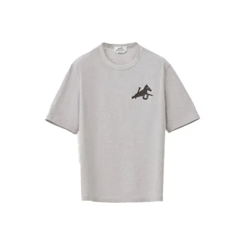 HERMES Серые Мужские T-Рубашки