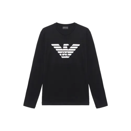 EMPORIO ARMANI Мужские черные футболки