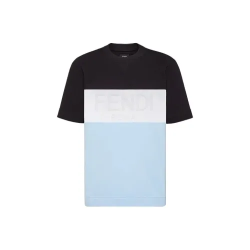 FENDI Blue Мужские T-рубашки