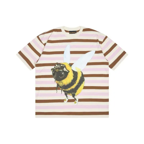 Drew House Smiley Collection Мороженое Полосы Унисекс Футболка