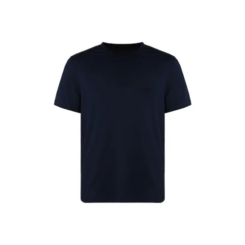 PRADA Темно-синие мужские футболки T