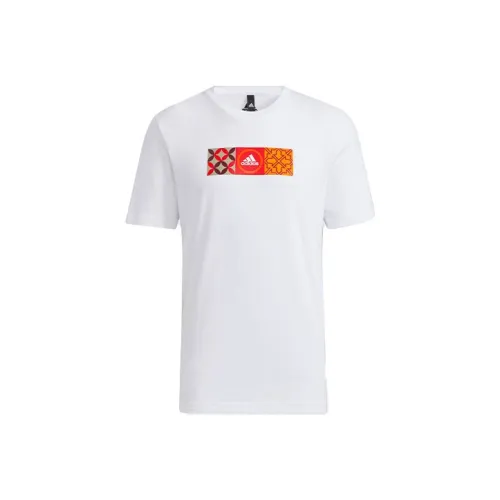 Adidas Комплект с короткими рукавами T-рубашка мужская белый