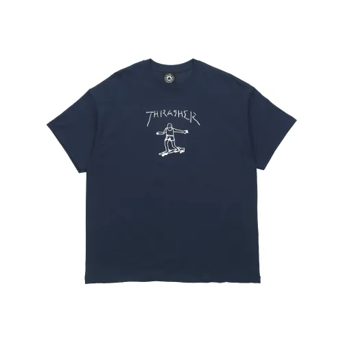 Thrasher T-Shirt US Version Unisex Dark Blue
